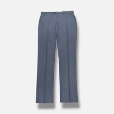 Michael Kors Men's Blue Plaid Flat Front Kidwell Suit Pants Size 36W
