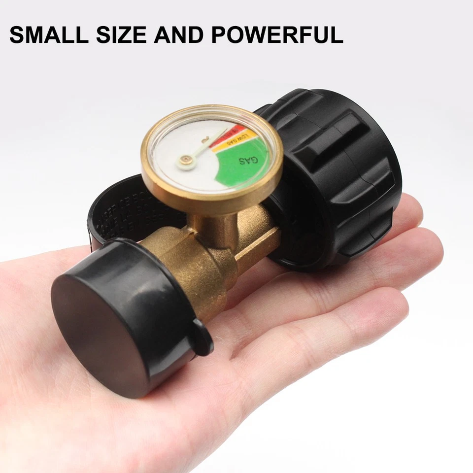 1-2PCS Brass Adapter Gauge for Propane Tank RV Grill Gas Level Meter Indicator - Image 3 of 4