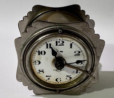 Vintage KIENZLE Mechanischer Eisenbahn Reisewecker  1900 Tischuhr Unvollständig