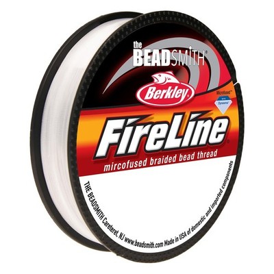 The Beadsmith Fireline by Berkley   Micro-Fused Braided 6lb, 50 yard, Crystal 