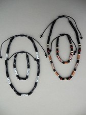 2er Set Halskette Armband Kette Shell Horn Beach Kokos Skater Hawaii 