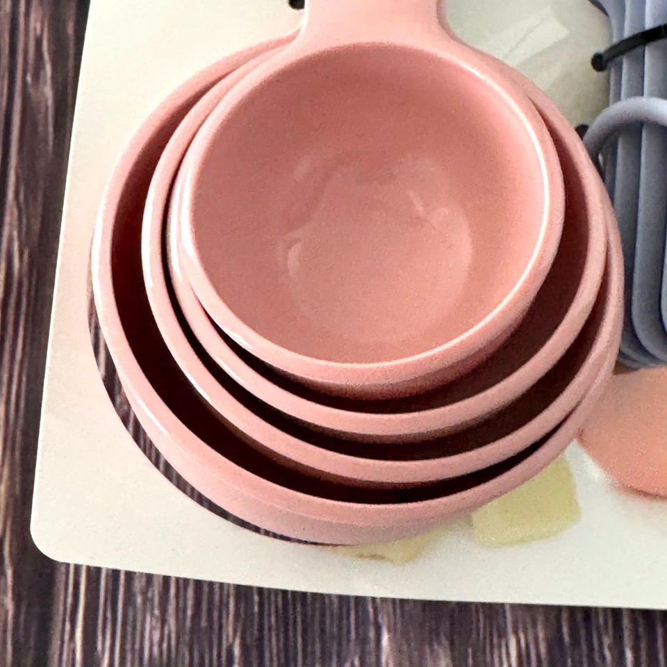 KitchenAid Measuring Cups Spoons Set Pink Lavender Cooking Baking Utensil - Image 3 of 4