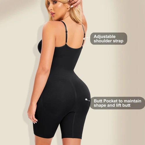 Tummy Control Bodysuit Sculpting Body Shaper Tank Top Shapewear Snatched Waist - Picture 10 of 35