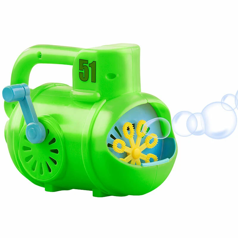 infactory 2er-Set manuelle Seifenblasen-Maschinen im U-Boot-Look, grün/blau - Bild 3 von 3