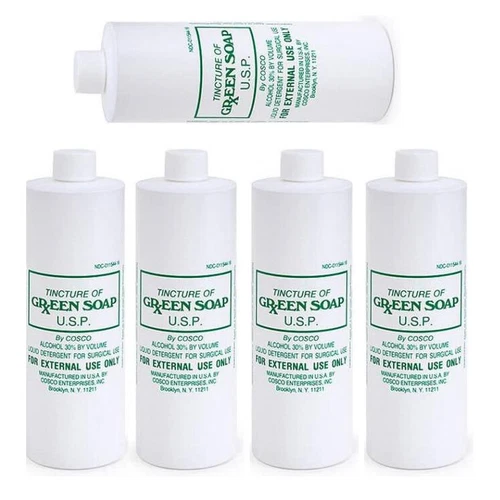 5 Bottles 16oz Pure Cosco Tincture Green Soap Medical Supply Tattoo Made in USA - product listing photo