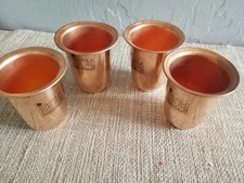 IKM Pure Plain Copper Glass for Drinking Water (set of 4)