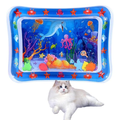 2024 Water Sensor Mat for Cats Thickened Sensory Cooling Play Pad Summer