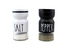 Vintage Salt & Pepper Shaker Set – Glass with Adjustable Metal Tops