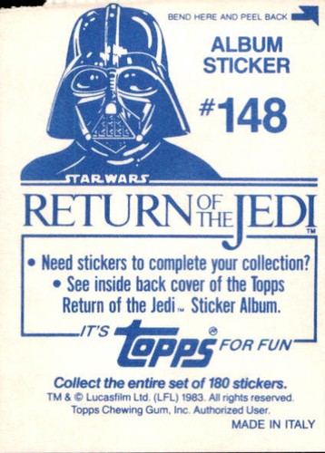 Star Wars ROTJ Trading Card Sticker Album Complete Your Set You Pick 1983 Topps - Bild 291 von 355