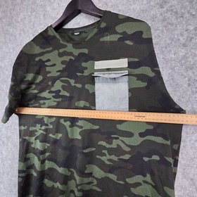 Nuon Shirt Mens Extra Large Green camo Short Sleeve Round Neck Casual 11306