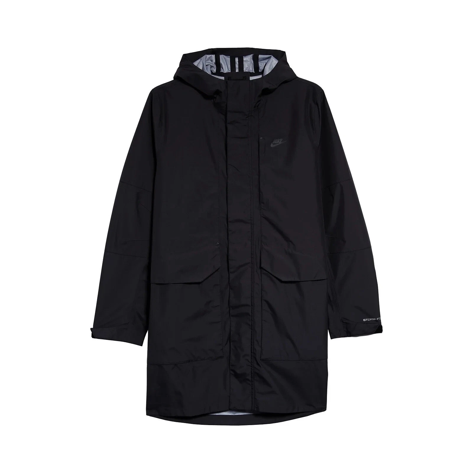 Nike Storm-FIT Jacket Mens Size XL Black Rain ADV Shell Long DM5497-010