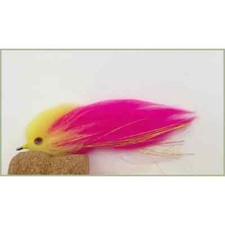 Pike flies, 4 Rhubard and Custard Trout Fry Imitations Size 2/0 Pike Fly Fishing