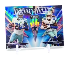 Ezekiel Elliott, CeeDee Lamb "Thunder & Lightning" PRIZM 2021 Panini Playoff SP
