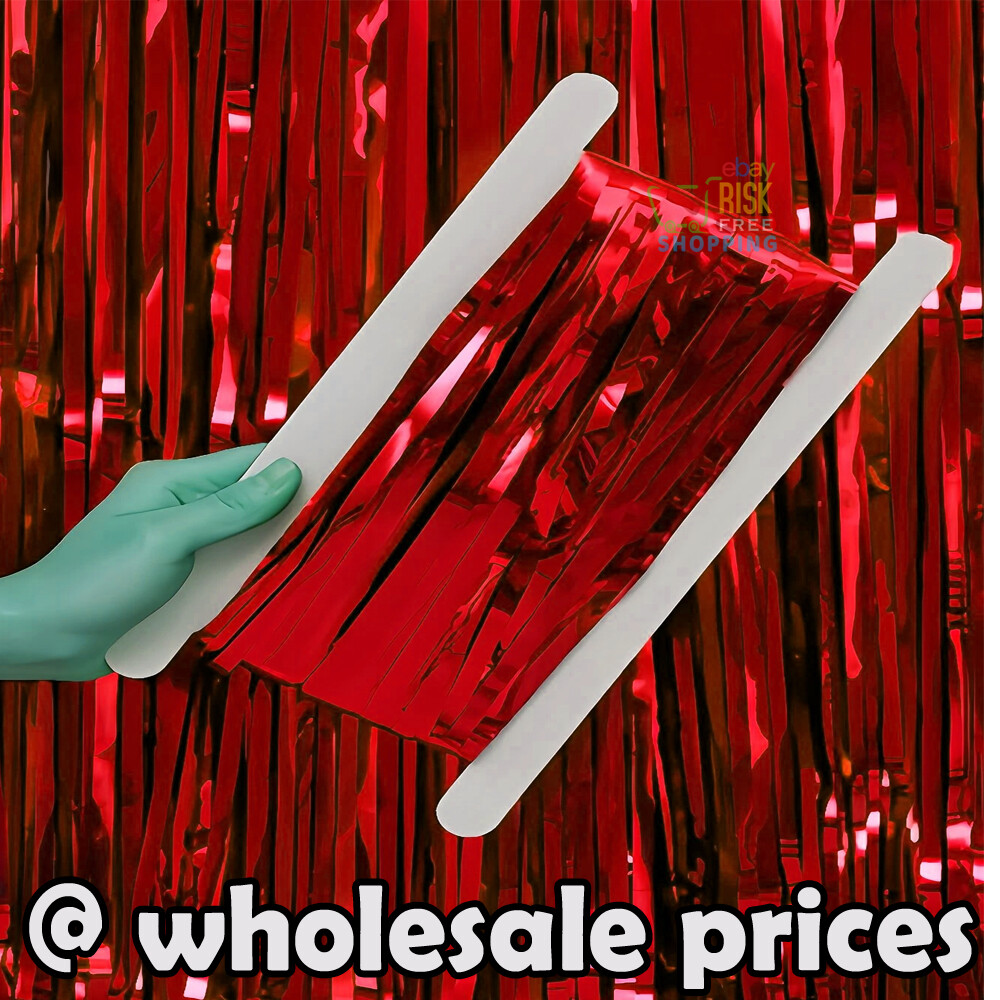 2M3M FOIL FRINGE TINSEL SHIMMER CURTAIN DOOR WEDDING BIRTHDAY PARTY