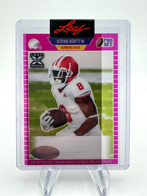 2023 Leaf Pro Set STEVIE SCOTT III Pink Rookie 1/1 Unsigned Proof