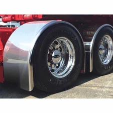 96" pair Stainless Steel Smooth Full Fenders Fits for Peterbilt FL KW PR