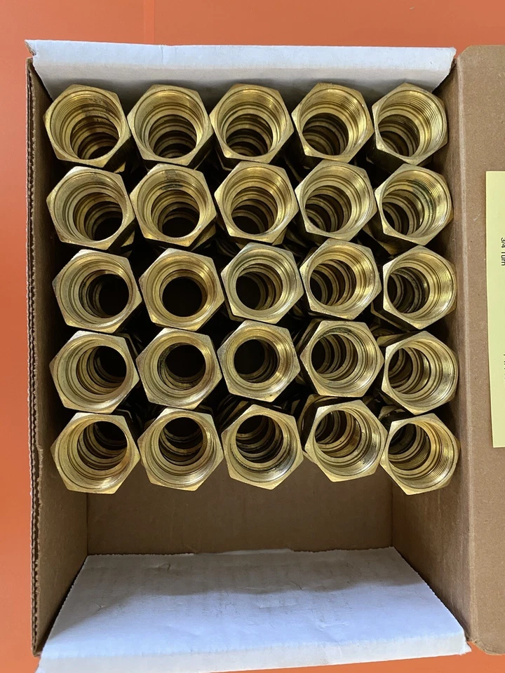 Tylok B-DN-12 Double Ferrule Tube Nut, 3/4” Brass Qty 100  - Image 2 of 4