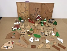 Vintage Paint Assemble Wood Ornament & Accents Crafting Christmas Holiday Decor