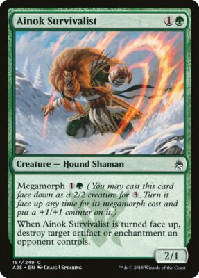 Magic MTG Tradingcard Masters 25 2018 Ainok Survivalist 157/249