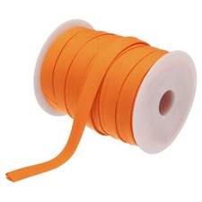 1/2 Inch Double Fold Bias Tape Continuous Bulk Bias Tape Orange 55 Yards