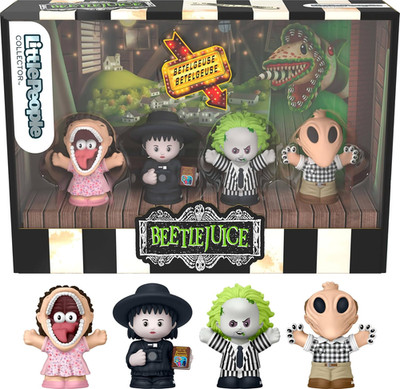 Beetlejuice Special Edition Set for Movie Fans, 4 Character Figures in a Display