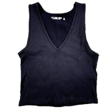 Abercrombie Fitch Soft A F Tank Top Women s S Black V-Neck Ribbed