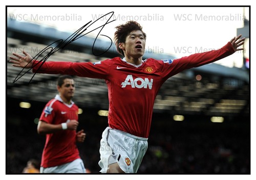12433. Park Ji-sung Signed Pictures (A4 Prints) Man United QPR PSV South Korea