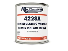 MG Chemicals 4228A-225ML - Red Insulating Varnish, Low-Viscosity,