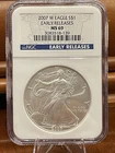 2007-W American Silver Eagle NGC MS69 Early Releases ASE $1 Silver Coin