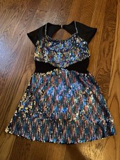 Curtain Call Style J5334 Dance Costume With Added Rhinestones, Child XL