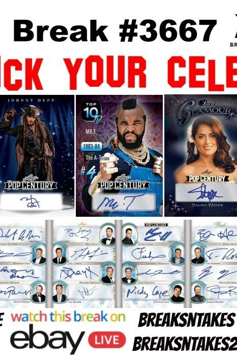 Break #3667: 2026 Leaf Pop Century Hobby CASE (10 BOX) Celebrity Break