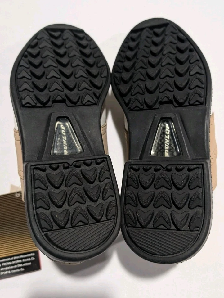 Dunlop Classic Saddle Golf Shoes Boys 3 Spikeless White Brown Sports Comfort  - Image 3 of 4