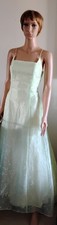 Melon Green Floral Sparkling Layered Gown By B Smart Going Out Of Business Sale 