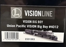 LIONEL 2331263 UNION PACIFIC VISION LINE BIG BOY STEAM ENGINE #4012