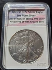 World Trade Center Recovery 2001 ASE Ground Zero Silver Eagle NTC w/ COA