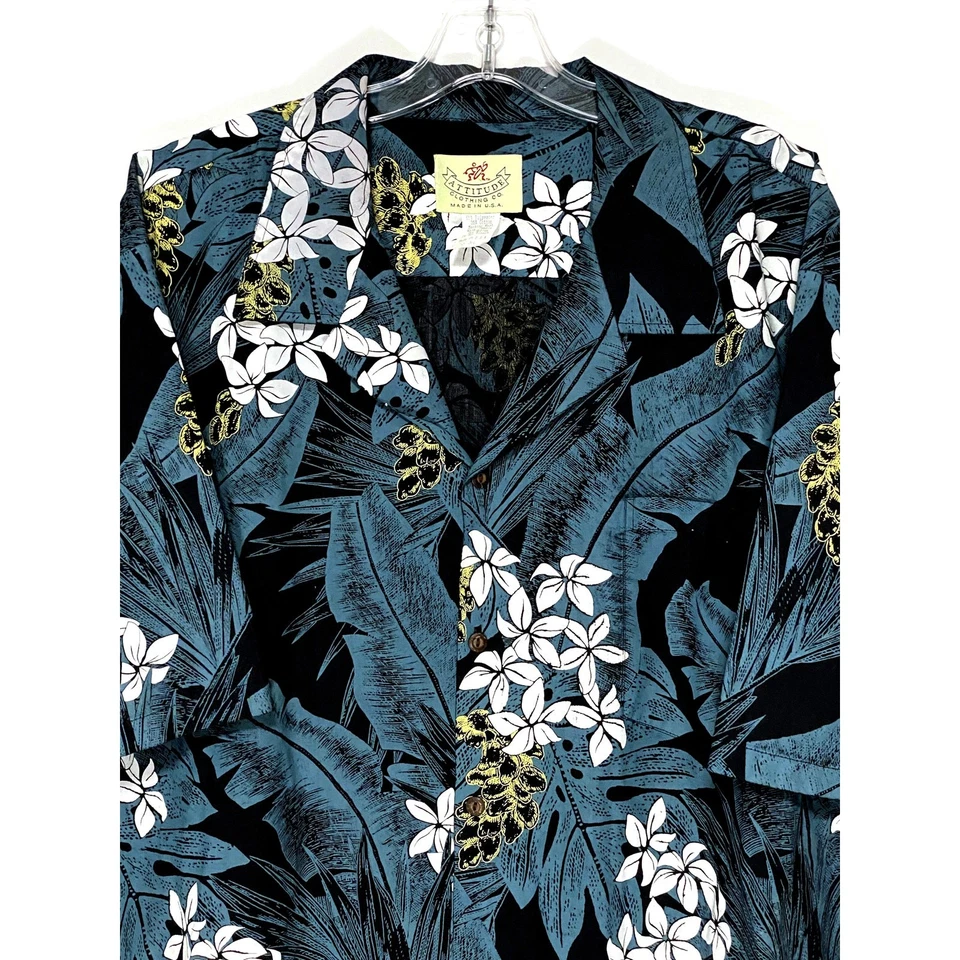Attitude Clothing Co. Button Shirt Mens 3XL Floral Tropical Vacation Hawaiian  - Image 2 of 4