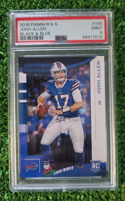 Josh Allen - PSA 9 - 2018 Panini Rookies & Stars #105 - Black & Blue SSP /5 RARE