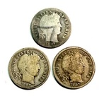 19067- D, O and S Barber / Liberty Head Dimes. Circulated.