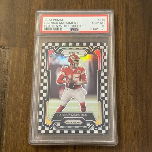 2023 Prizm Patrick Mahomes Black White Checkerboard PSA 10