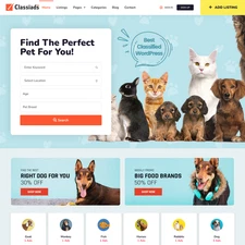 Pets Marketplace Websites Design for Sale with Free VPS Web Hosting