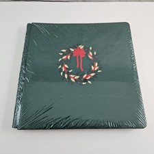 Creative Memories 12x12 Album Green Gold Wreath Christmas w/ Pages