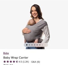Boba Wrap Carrier- Gray