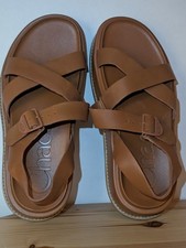 Chaco Townes Midform Size US 9 M EU 40 Women's Leather Sandals Cashew