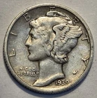 #1 Nicer Low Mintage "extremely fine++" 1939 S Winged Liberty Head Mercury Dime