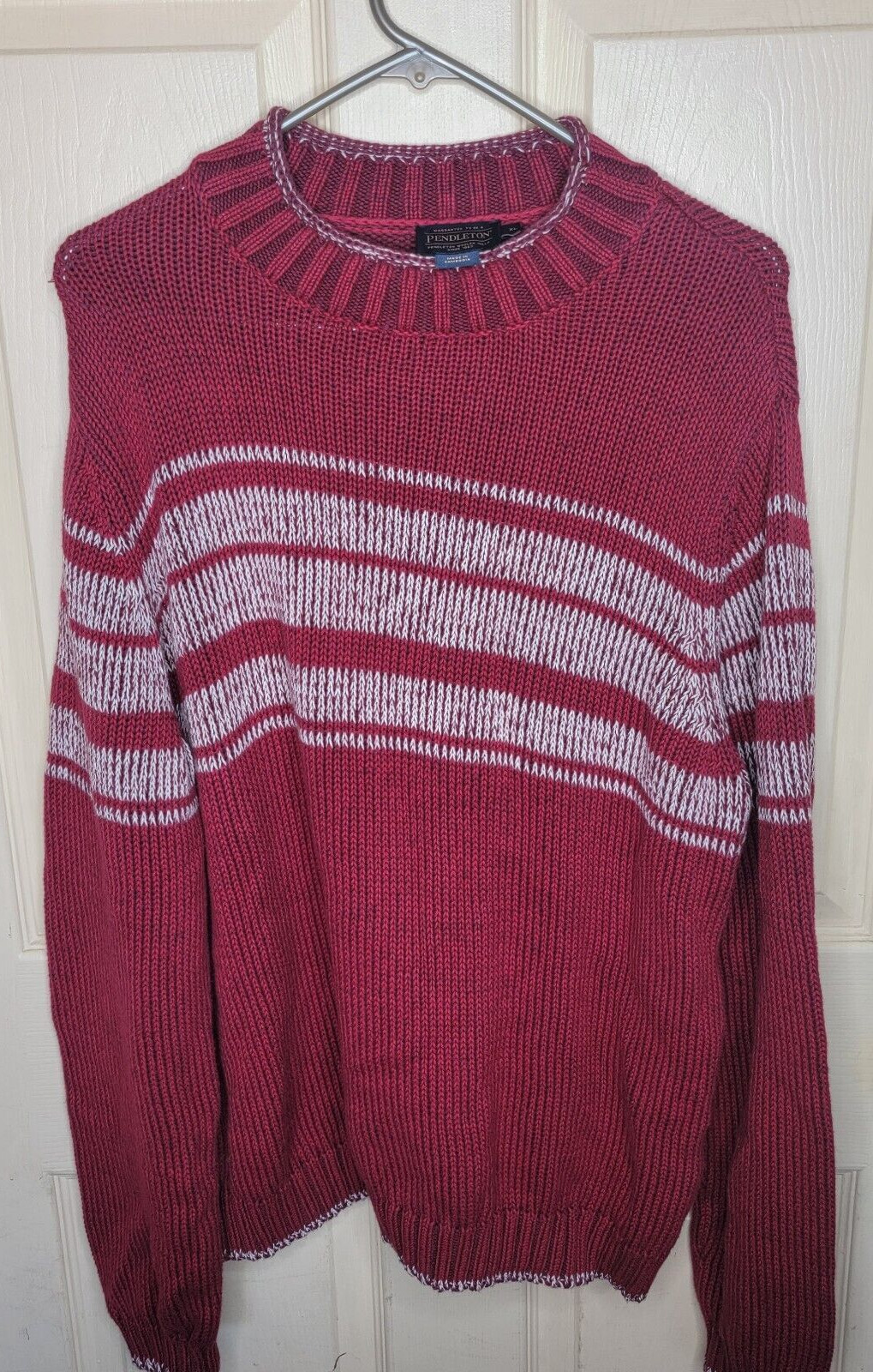 Pendleton Women's Mockneck Red Cotton Sweater XL … - image 7