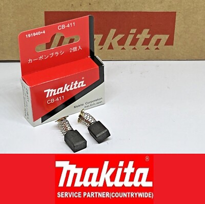 2Pcs Genuine MAKITA Carbon Brush CB411 Planer KP0800 M1901 MT191 ...