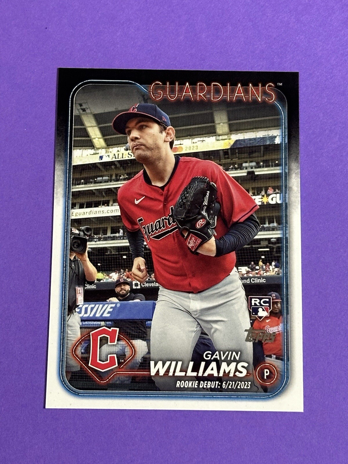 2024 Topps Update Gavin Williams Rookie Debut #US294 Cleveland Guardians RC (W)