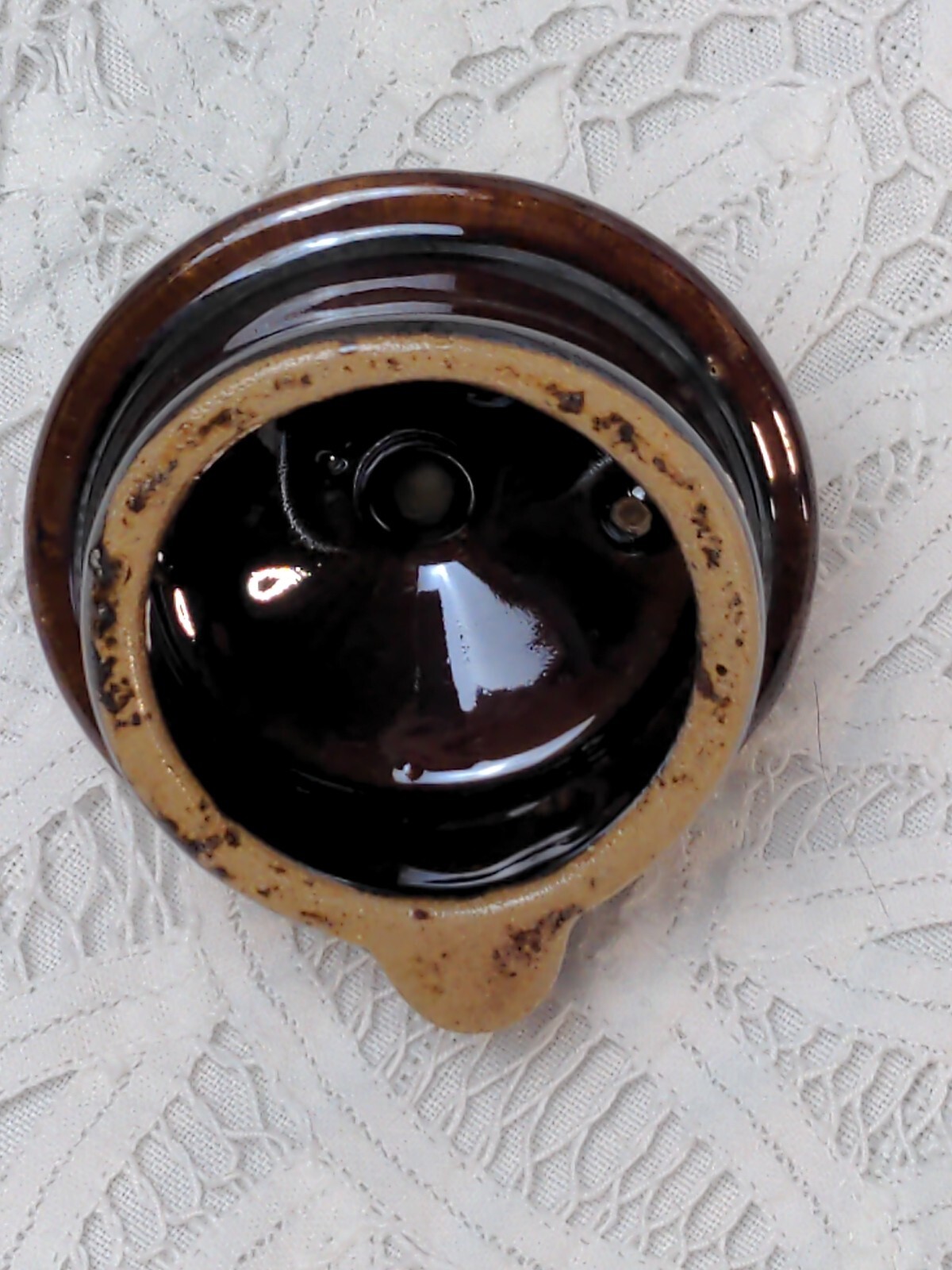 Vintage Brown Betty Redware Teapot Hand Painted Moriage Style /Lid Made in Japan eBay