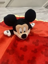 Disney Baby Mickey Mouse Lovey Security Blanket Red Comforter Plush