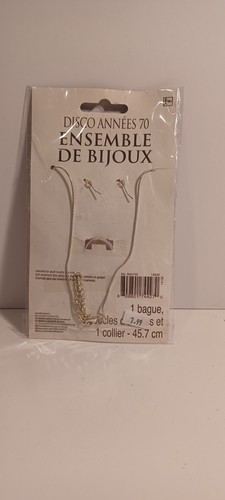 DISCO 70'S JEWELRY SET - Adult Size Costume Accessories, NEW - Picture 2 of 2